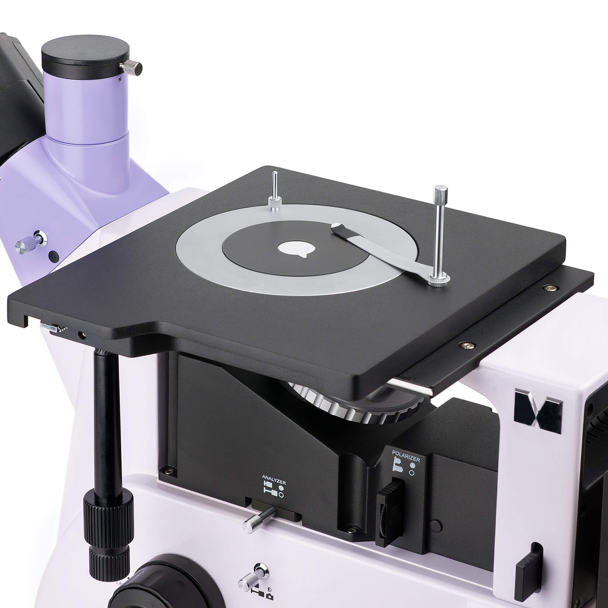 Metalurgický inverzný digitálny mikroskop MAGUS Metal VD700 BD LCD pracovný stolík
